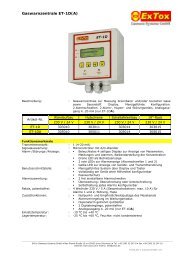 Gaswarnzentrale ET-1D(A) - ExTox Gasmess-Systeme GmbH