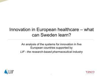 Innovation in European healthcare â what can Sweden learn? - LIF