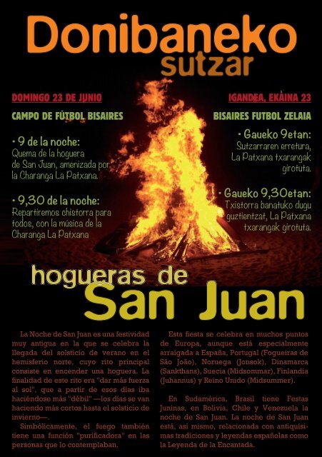 Programa Hogueras de San Juan año 2013