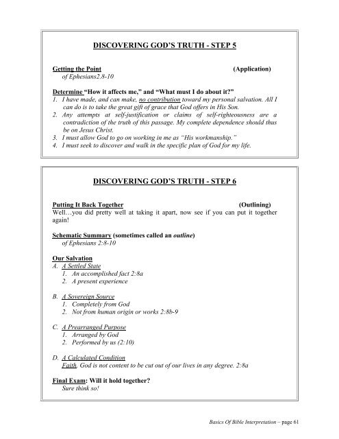 Basics of Bible Interpretation - RayStedman.org