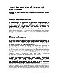 Perspektiven in der Wirtschaft: Beratung und - German Scholars ...