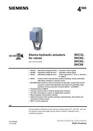 Electro-hydraulic actuators for valves SKC32.. SKC82 ... - Siemens