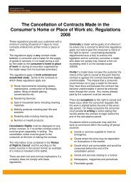Cancellation of contracts made in the consumer's home or place of ...