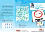 your free pass to low emission zones - Pirelli EcoTechnology