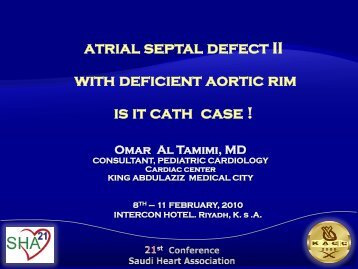 atrial septal defect II with deficient aortic rim is it cath case !