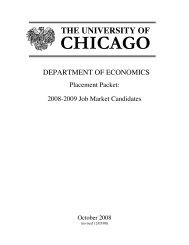 CHICAGO - University of Chicago Department of Economics