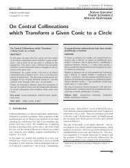 On Central Collineations which Transform a Given Conic to a Circle