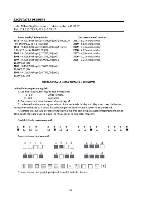 FACULTATEA DE DREPT B-dul Mihail KogÄlniceanu, nr ... - CIOCP