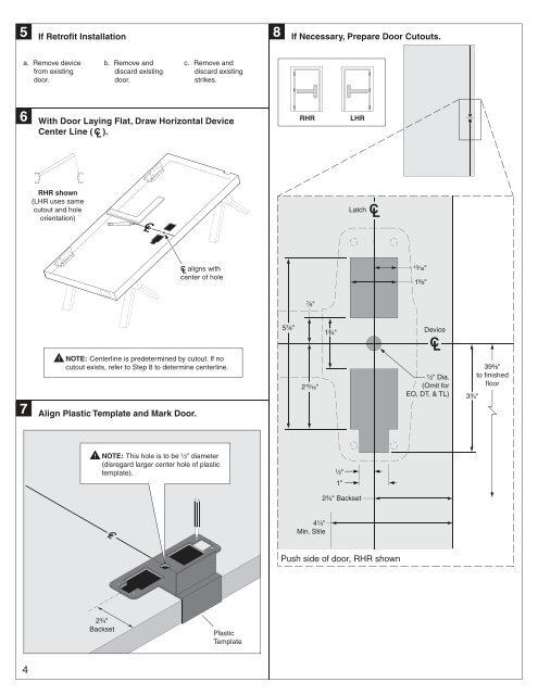 Von Duprin CS 98 9949 Installation Instructions - Access Hardware ...