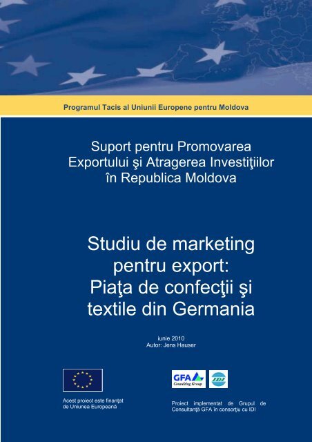 Studiu de marketing pentru export: PiaÅ£a de confecÅ£ii Åi textile - miepo