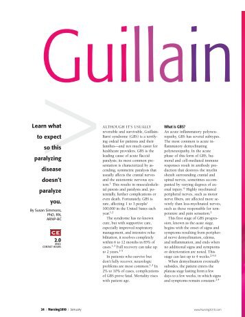 Guillain-Barre Syndrome - Lippincott Williams & Wilkins