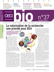 bio nÂ°37 - Direction des sciences du vivant - CEA