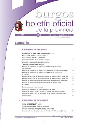 iii. administraciÃ³n local - BoletÃ­n Oficial de la Provincia de Burgos