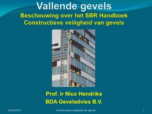 Constructieve veiligheid van gevels - SBR