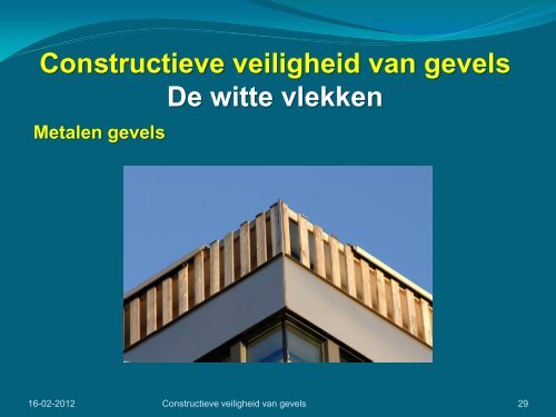 Constructieve veiligheid van gevels - SBR