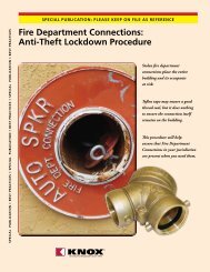 Fire Department Connections: Anti-Theft Lockdown ... - Knox Box