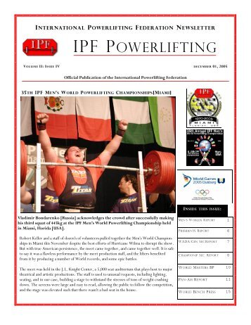 IPF POWERLIFTING - International Powerlifting Federation IPF