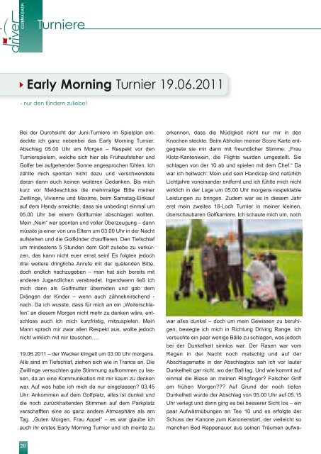 Driver 2 / 2011 als pdf - beim Golfclub - Bad Rappenau eV