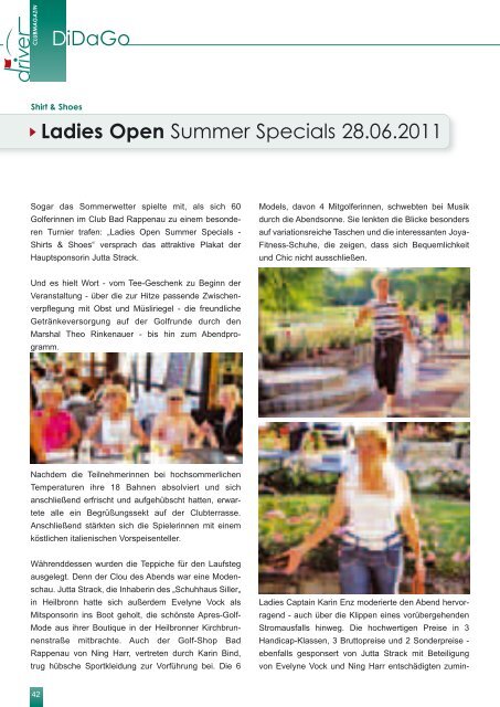 Driver 2 / 2011 als pdf - beim Golfclub - Bad Rappenau eV