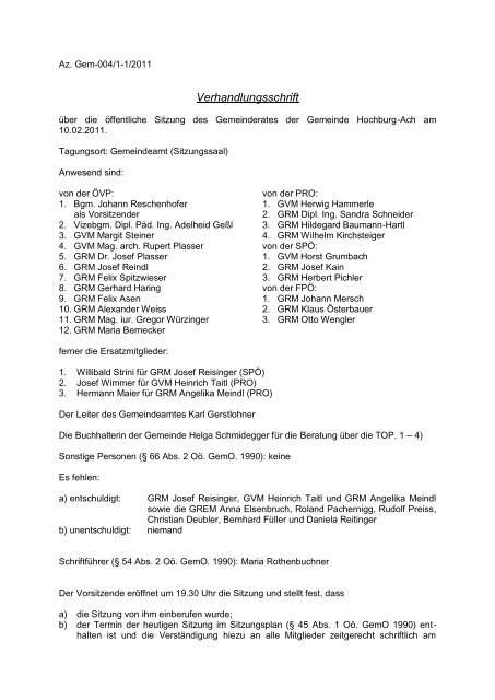 Protokoll vom 10.02.2011 (285 KB) - .PDF - in der Gemeinde ...