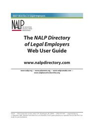 The NALP Directory of Legal Employers Web ... - Touro Law Center