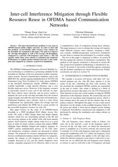 Inter-cell Interference Mitigation through Flexible Resource Reuse in ...