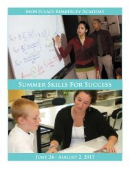 Summer Skills brochure - Montclair Kimberley Academy