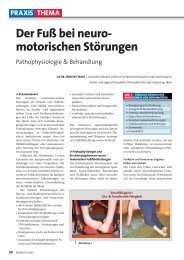 Der FuÃ bei neuromotorischen StÃ¶rungen, PROMED, 2003 - Motio