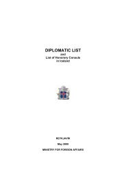 DIPLOMATIC LIST - Ministry for Foreign Affairs
