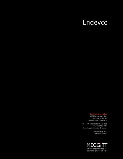 09Winter 2009 Product resource - Endevco