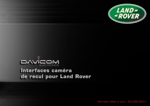 Interfaces camÃƒÂ©ra de recul pour Land Rover - Davicom Electronics