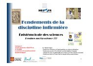 Colloque 5 - fondements de la discipline infirmiÃ¨re - HEdS-FR