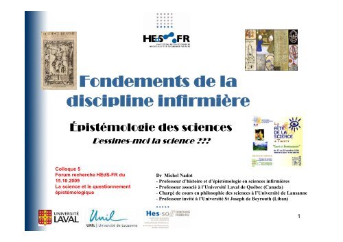 Colloque 5 - fondements de la discipline infirmiÃ¨re - HEdS-FR