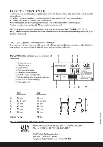 Jazz kÃ¤yttÃ¶ohje.pdf - Algol-Trehab Oy