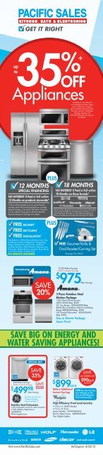 Pacific sales sales appliances