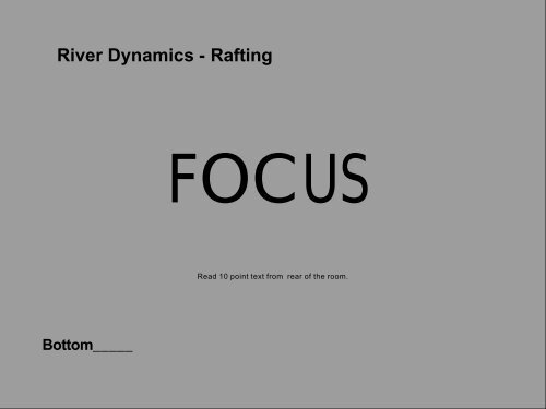 River Dynamics - Rafting - Frostburg