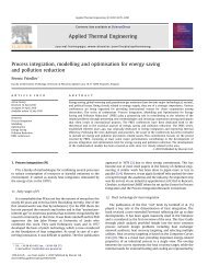 Process integration, modelling and optimisation for energy saving ...