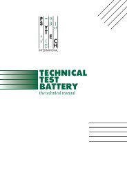 TECHNICAL TEST BATTERY - Psytech International