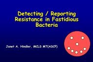 Detecting Reporting Resistance in Fastidious Bacteria - SWACM