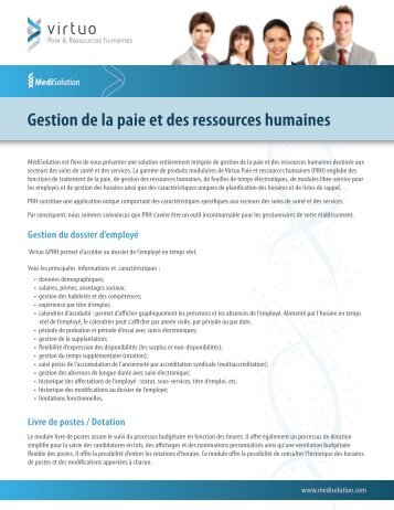 Gestion de la paie et des ressources humaines - MediSolution