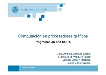 Curso cuda Nov-10. Parte 2 - SupercomputaciÃ³n - Algoritmos