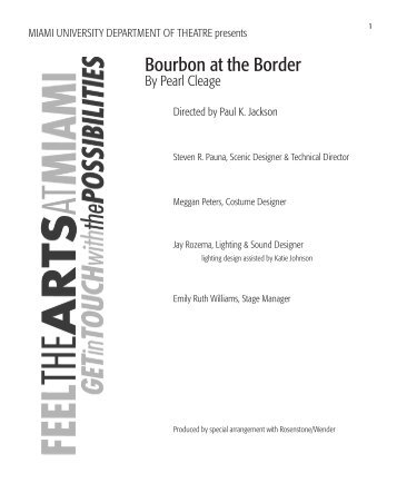 Bourbon at the Border - Miami University School of Fine Arts