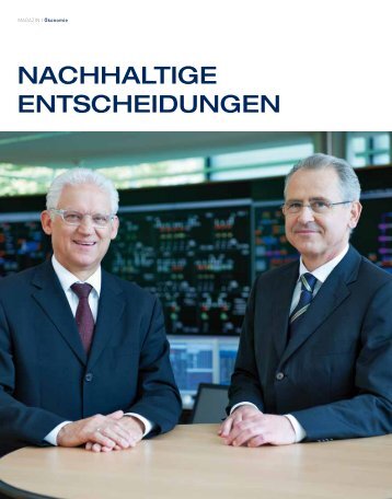 Nachhaltige Entscheidungen Interview mit Dr. Ludwig Summer und ...