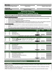 Electronics Technology Certificate of Occupational Training