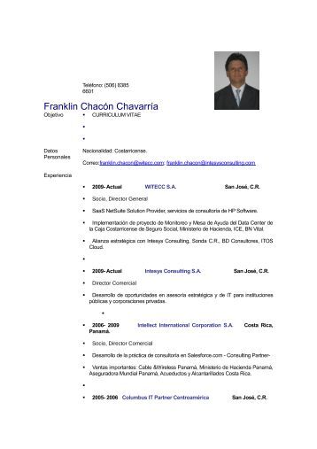 curriculum vitae formato word costa rica curriculum vitae formato word costa rica