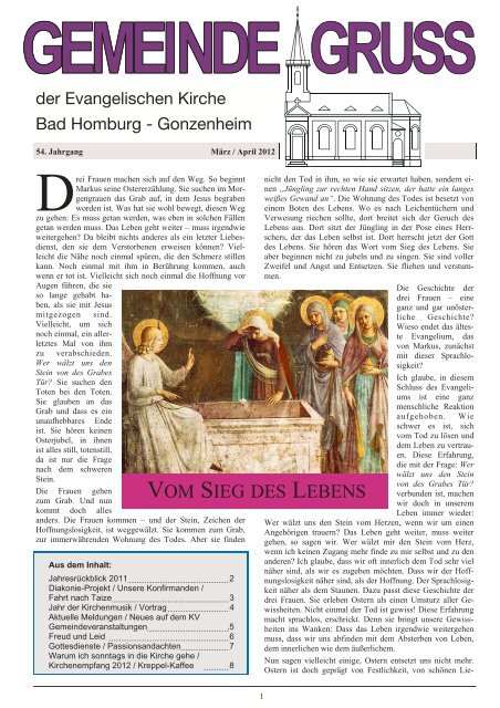 vom sieg des lebens - Evangelische Kirchengemeinde Gonzenheim