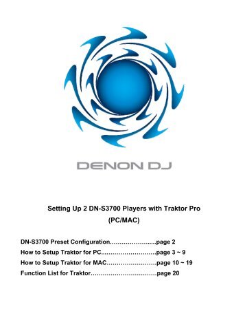 Setting Up 2 DN-S3700 Players with Traktor Pro (PC/MAC)