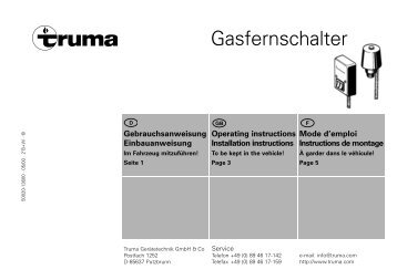 Gasfernschalter - Truma