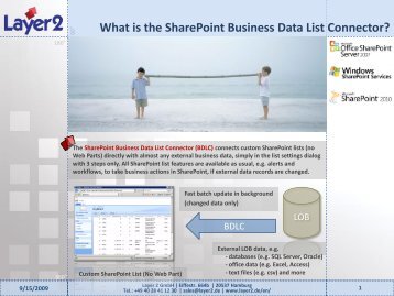 SharePoint Business Data Catalog  (BDC) vs ... - Layer 2 GmbH