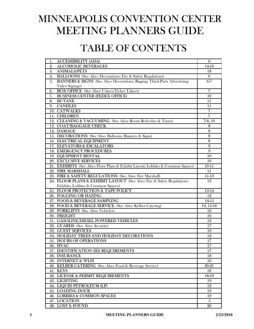 MEETING PLANNERS GUIDE